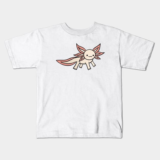 Axolotl Kids T-Shirt by d o r r i a n